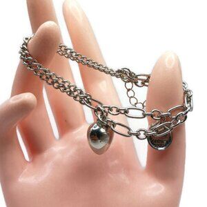 Handmade Unisex Bracelet 950 Sterling Silver with Heart Design